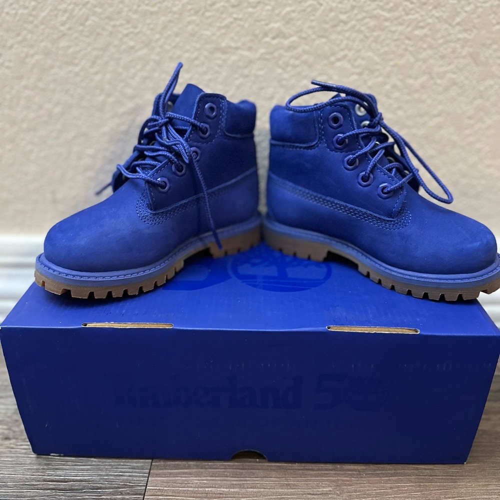 Timberland Toddler 50th Edition Premium 6 Inch Waterproof Boot- Bright Blue